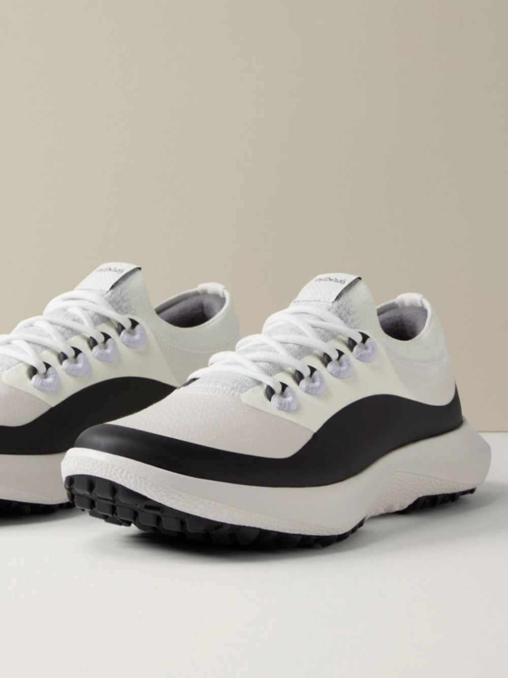 NWT Allbirds GOLF Dasher WASHABLE Roomy toe box OFF-WHITE/BLACK New in Box US 9